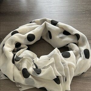 Chic Black and White Polka Dot Fabric